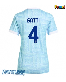 Juventus Federico Gatti #4 Tricou Fotbal Replică 2025-26 Femei Deplasare